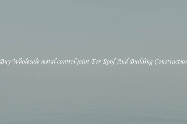 Buy Wholesale metal control joint For Roof And Building Construction