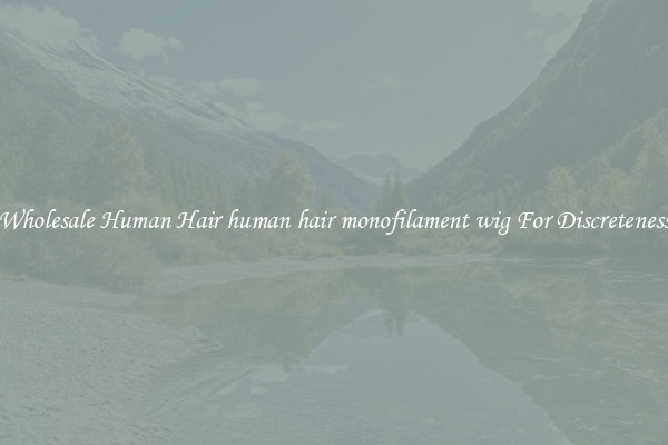 Wholesale Human Hair human hair monofilament wig For Discreteness