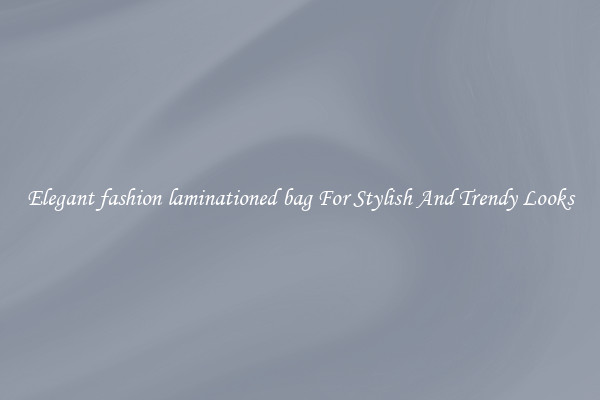 Elegant fashion laminationed bag For Stylish And Trendy Looks