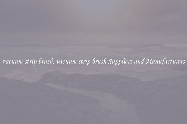 vacuum strip brush, vacuum strip brush Suppliers and Manufacturers