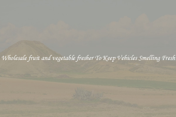 Wholesale fruit and vegetable fresher To Keep Vehicles Smelling Fresh