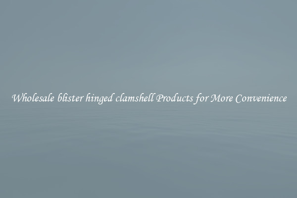 Wholesale blister hinged clamshell Products for More Convenience