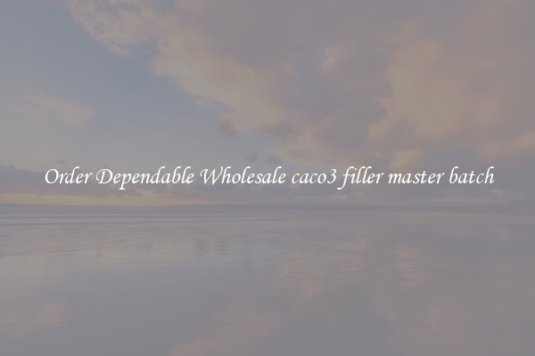 Order Dependable Wholesale caco3 filler master batch