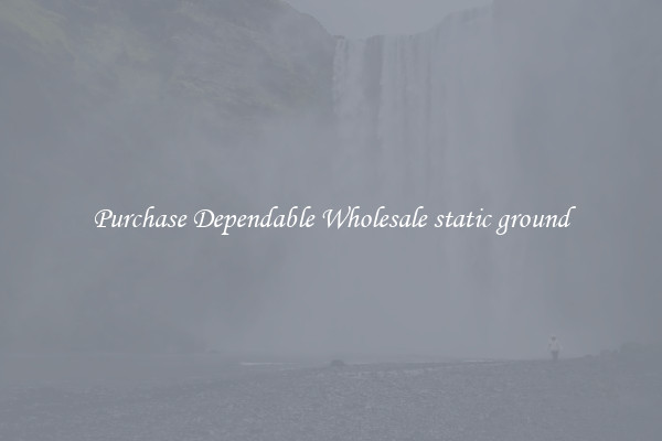 Purchase Dependable Wholesale static ground