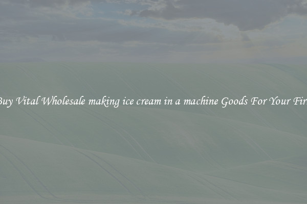 Buy Vital Wholesale making ice cream in a machine Goods For Your Firm