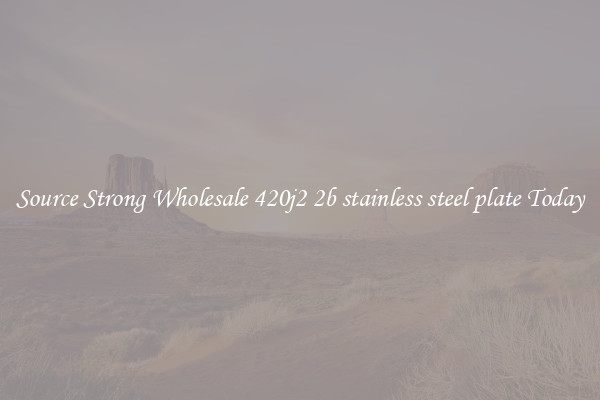 Source Strong Wholesale 420j2 2b stainless steel plate Today