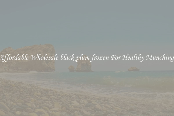 Affordable Wholesale black plum frozen For Healthy Munching 