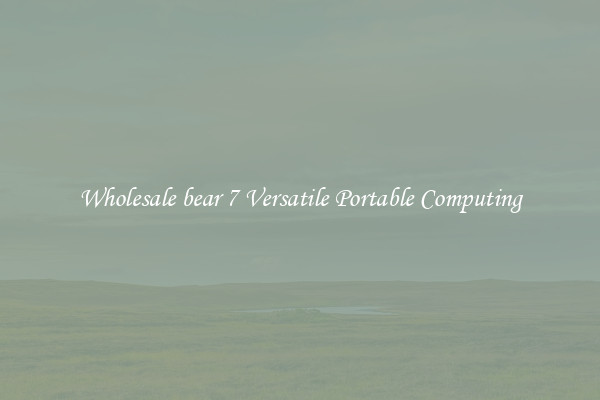 Wholesale bear 7 Versatile Portable Computing