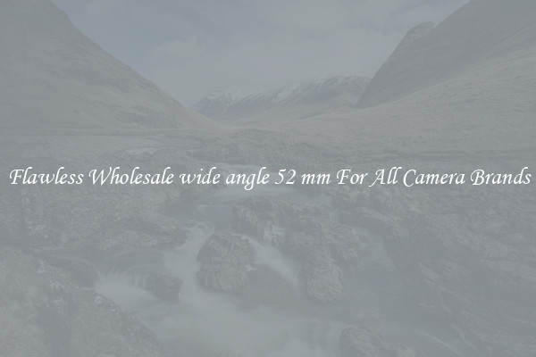 Flawless Wholesale wide angle 52 mm For All Camera Brands