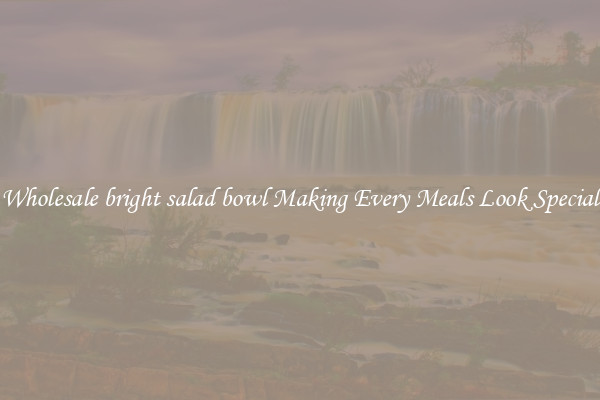 Wholesale bright salad bowl Making Every Meals Look Special