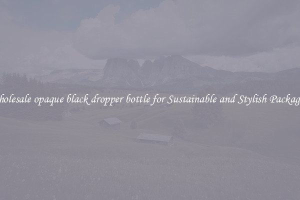 Wholesale opaque black dropper bottle for Sustainable and Stylish Packaging