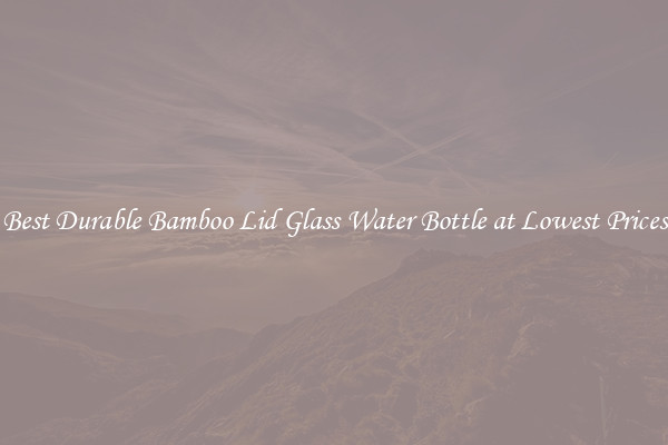 Best Durable Bamboo Lid Glass Water Bottle at Lowest Prices